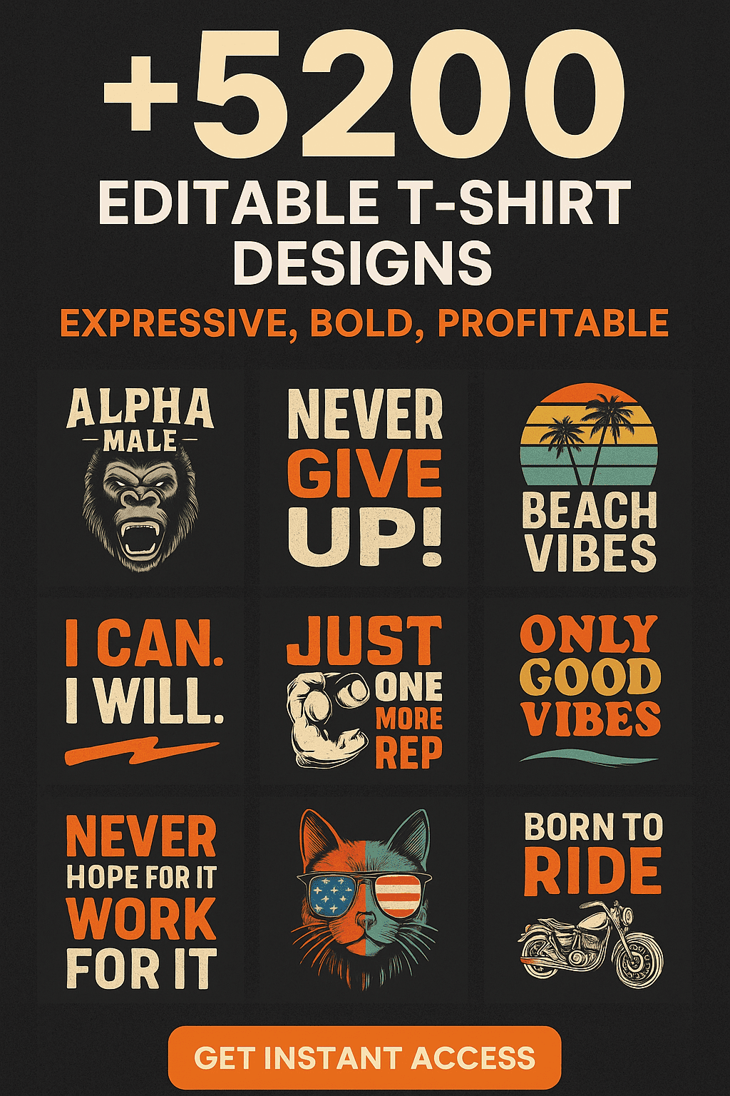 +5200 Editable T-Shirt Designs | Expressive Fashion