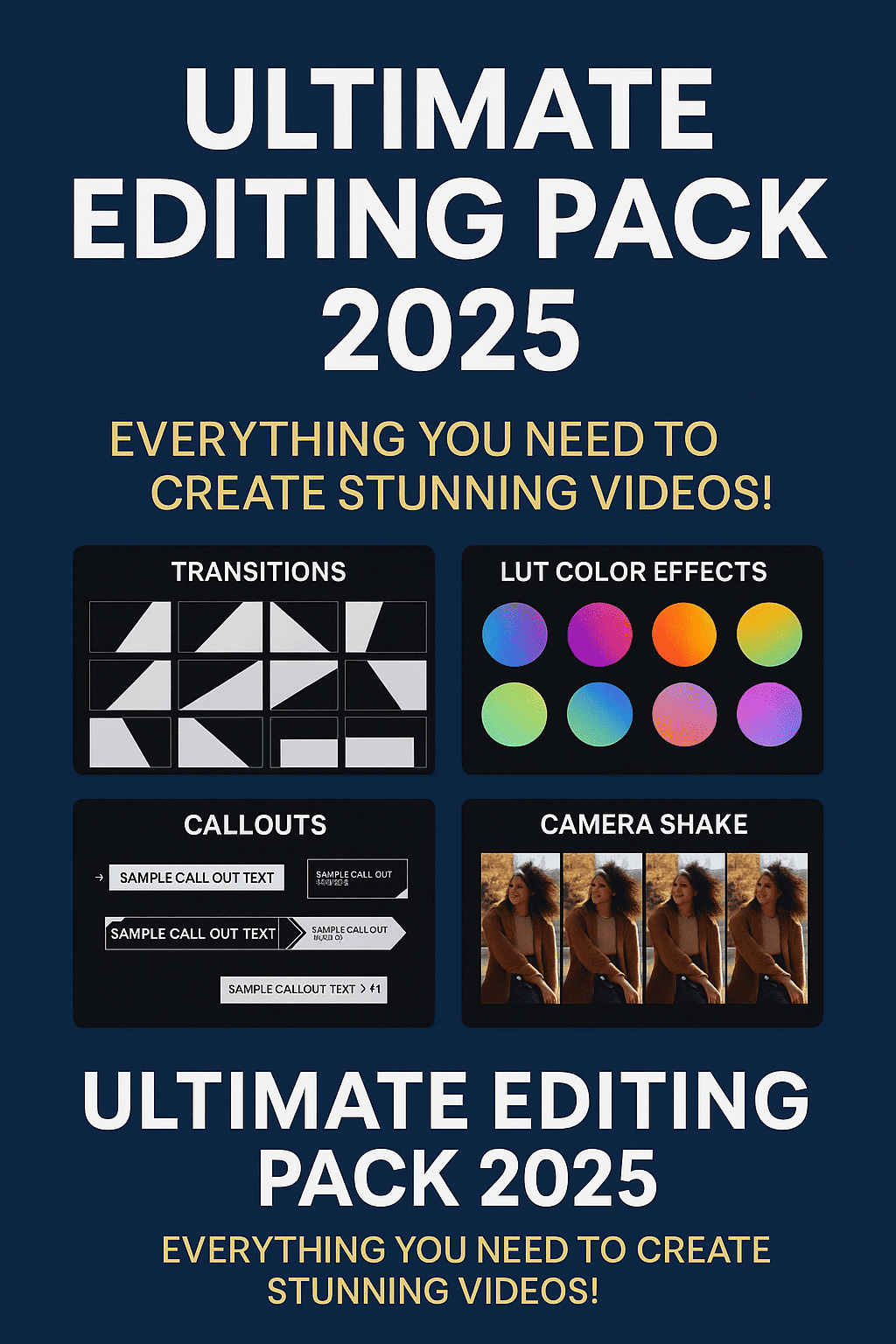 Ultimate Video Editing Pack 2025 β Transitions, Effects, Animations & More