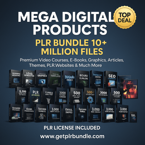 Pack PLR Mega Digital Products : plus de 10 millions de fichiers