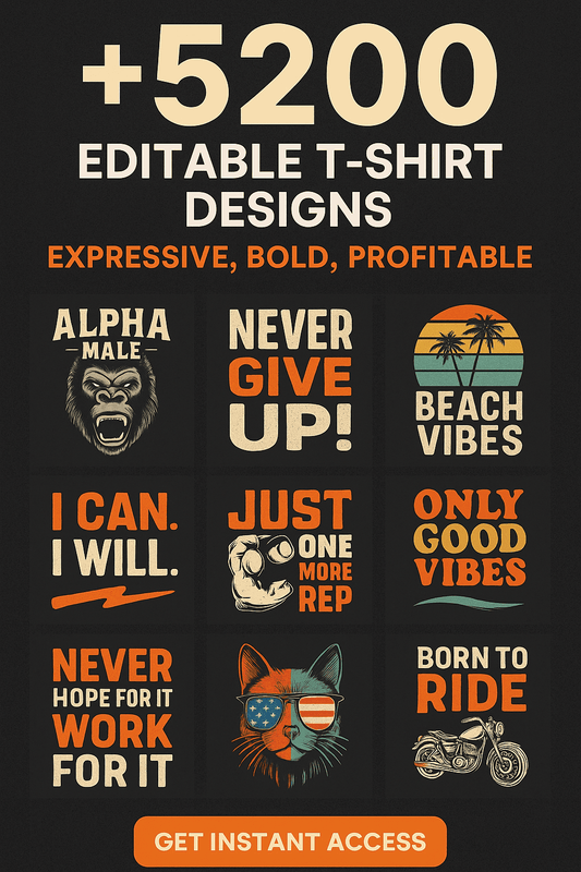 +5200 Editable T-Shirt Designs | Expressive Fashion